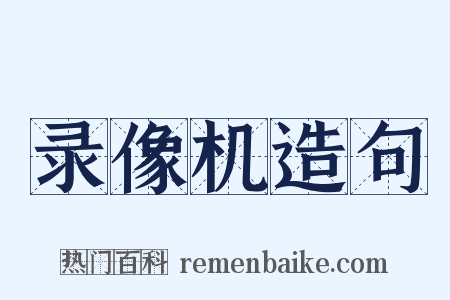 录像机造句是什么意思的图片